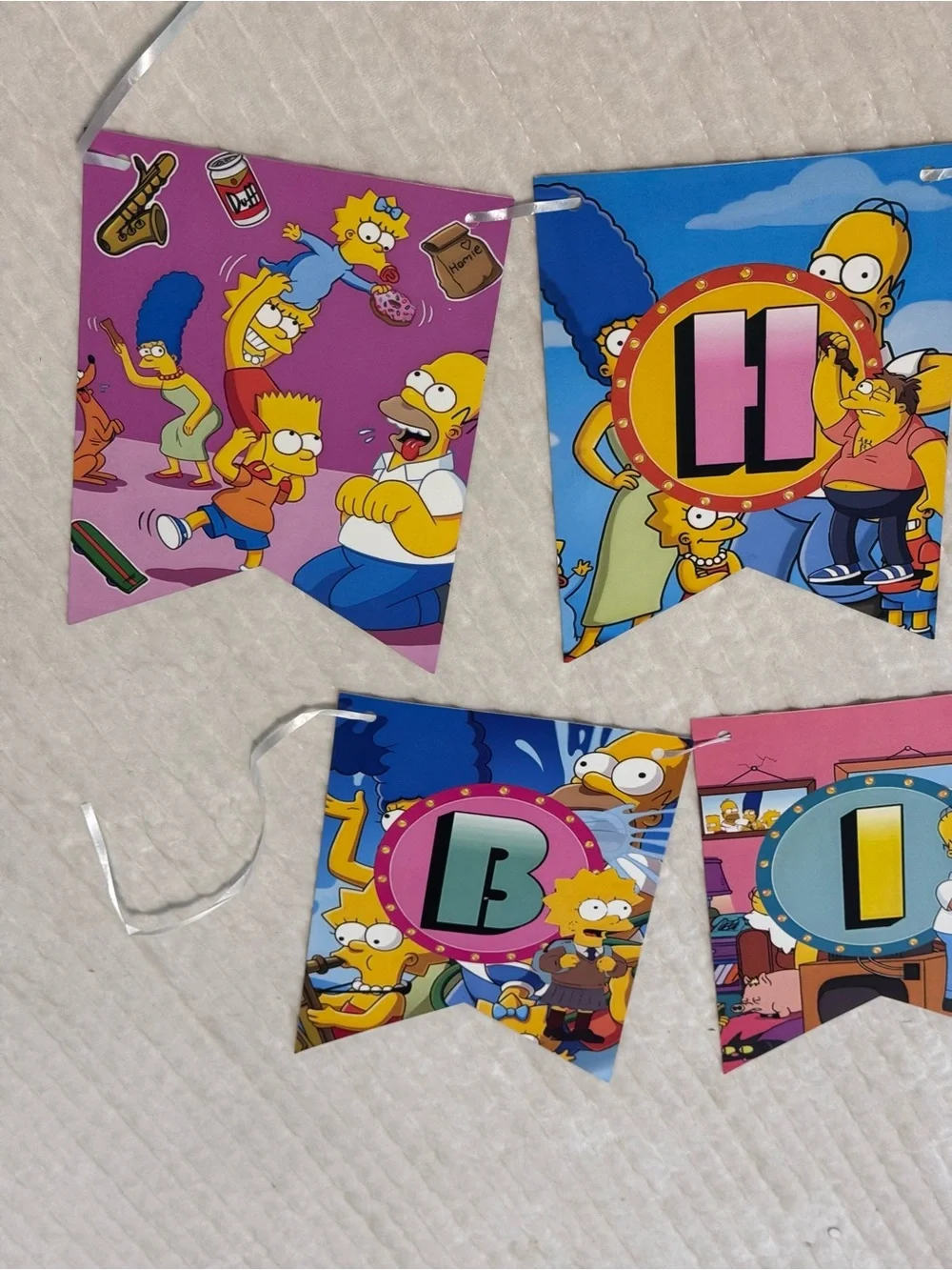 The Simpsons Happy Birthday Flag Party Banner